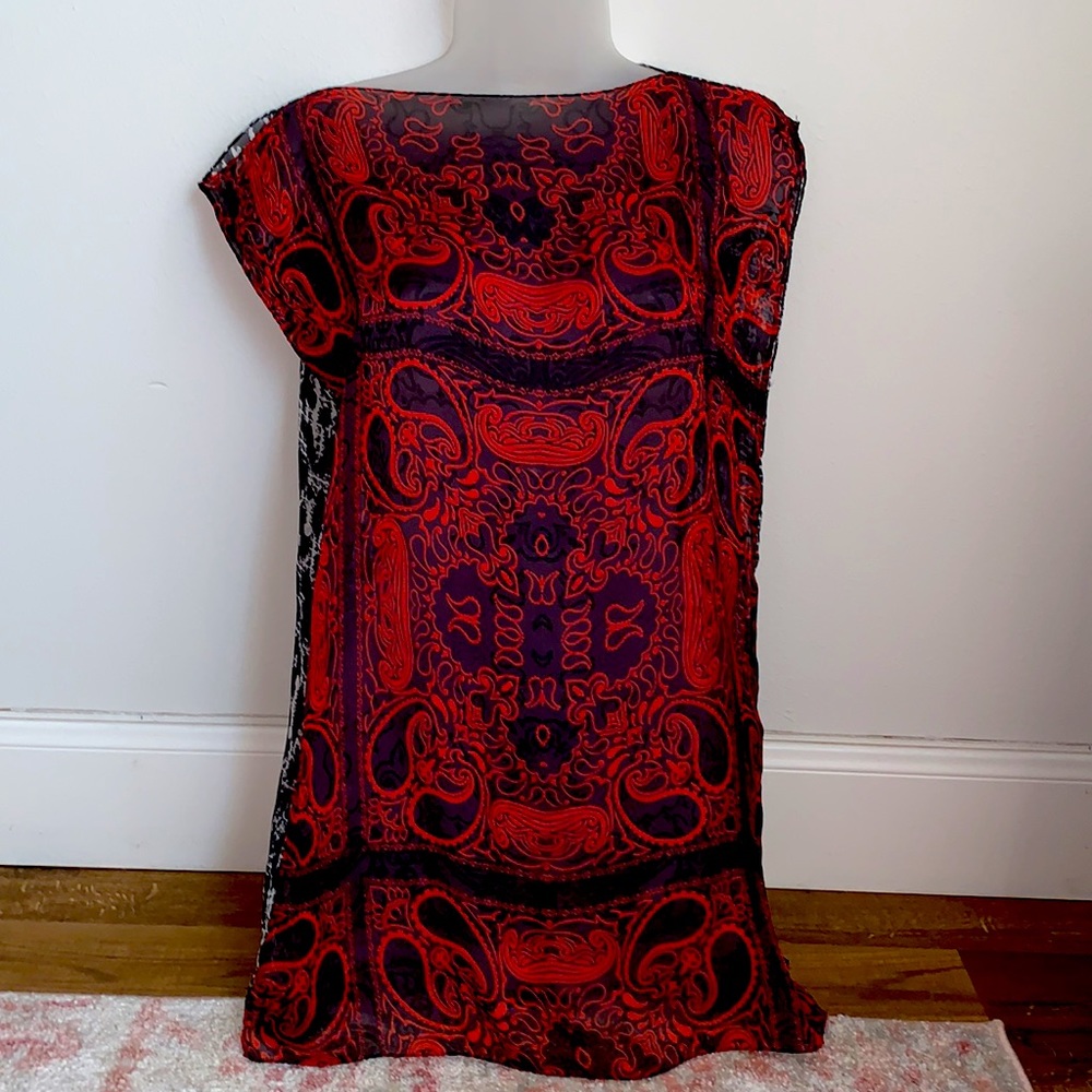 The Textile Rebels 100% silk chiffon top.